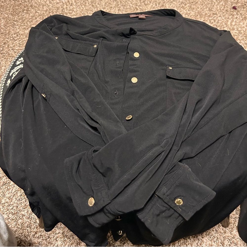 Black button down